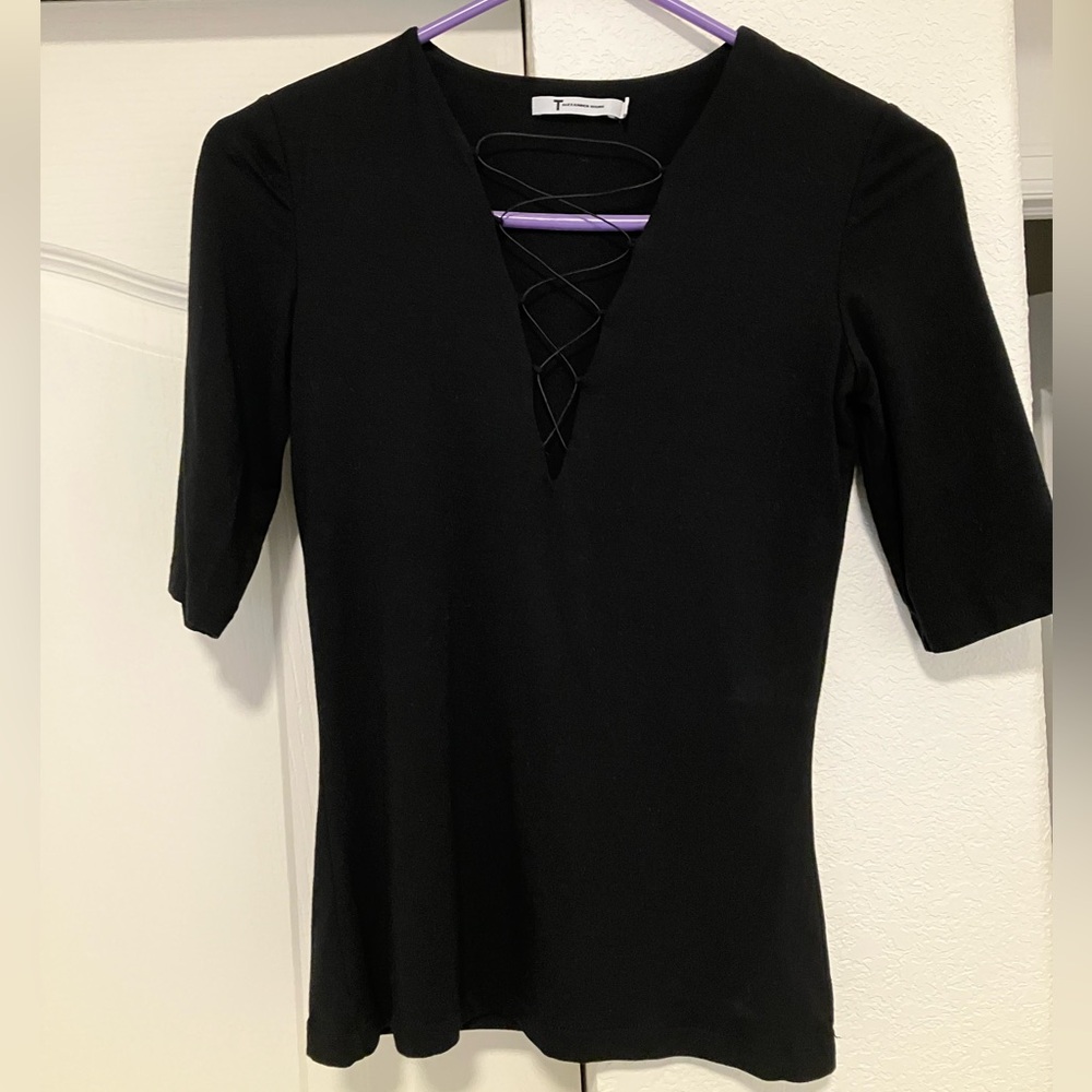 T by Alexander Wang laceup tee